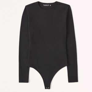 Abercrombie & Fitch Black Long Sleeve Bodysuit